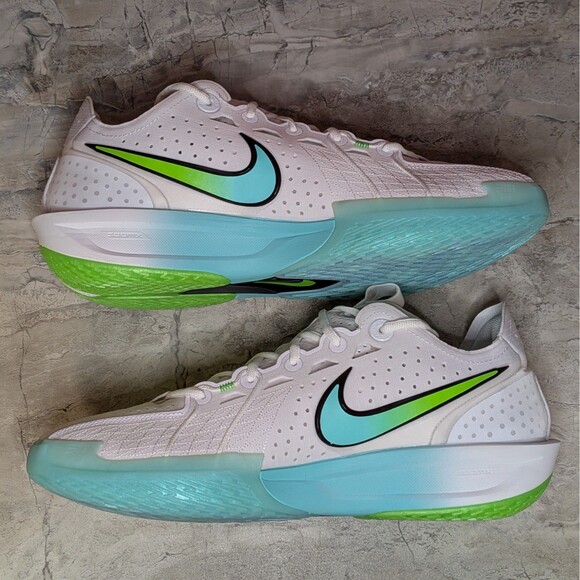 Nike Air Zoom GT Cut 3 Men\'s Size 9.5 White Bleached Turquoise Shoes DV2913-107 main image 9